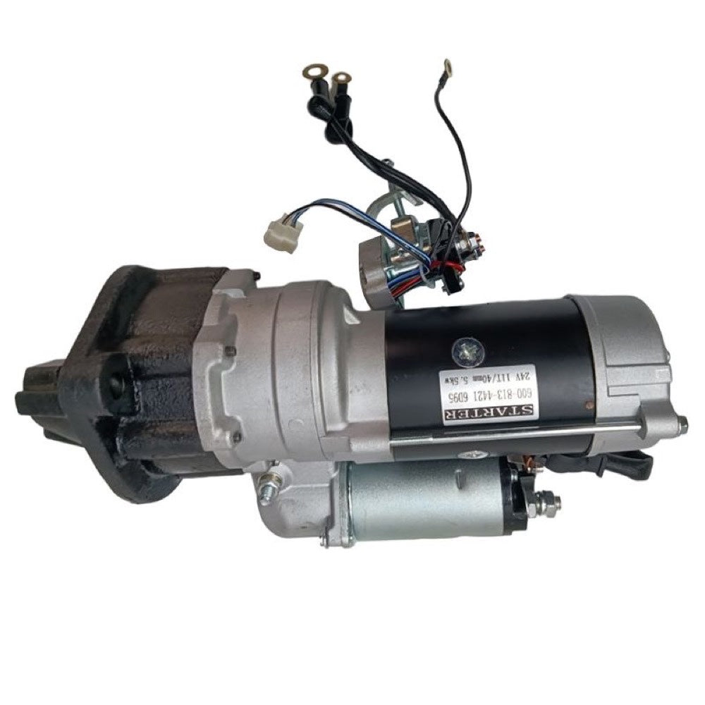 24V 11T Starter Motor 600-813-4421 fits Komatsu Engine 6D95 S4D95L-1 Excavator PC120-6 PC100-6 PC200-5 PC210-6 PC220-6